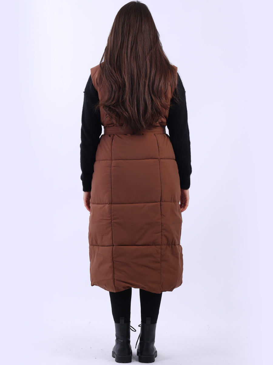 Plus Size Ladies Long Padded Vest