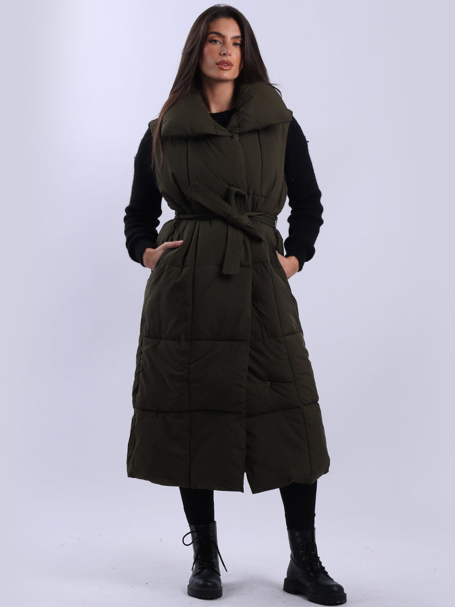 Plus Size Ladies Long Padded Vest