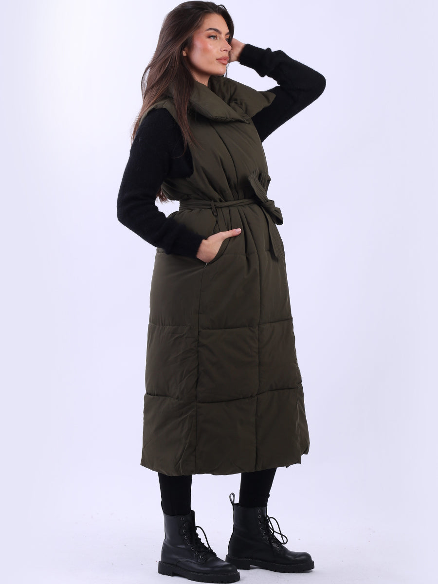 Plus Size Ladies Long Padded Vest