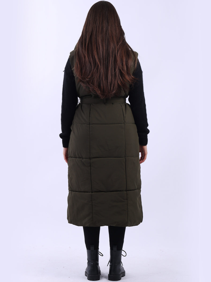 Plus Size Ladies Long Padded Vest