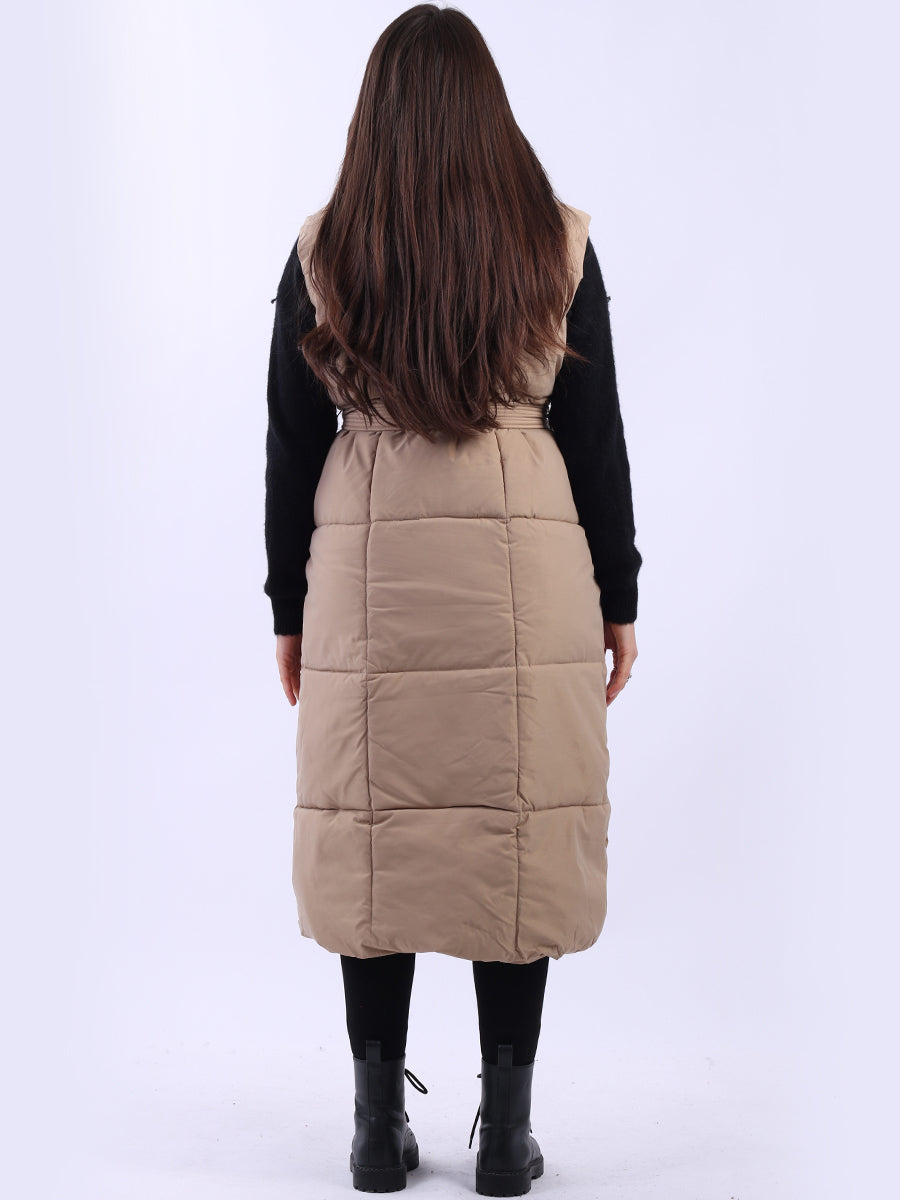 Plus Size Ladies Long Padded Vest