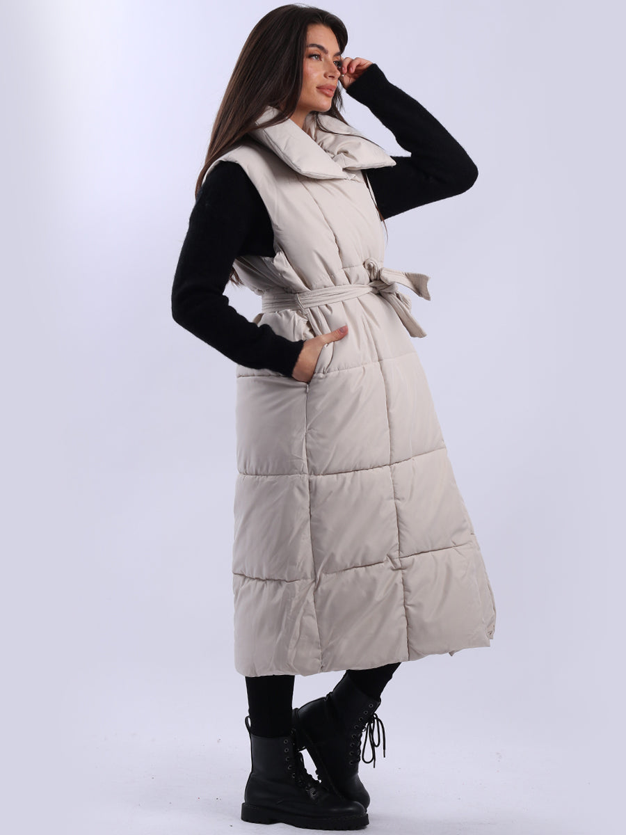 Plus Size Ladies Long Padded Vest