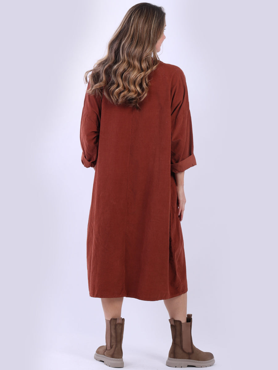 Women Solid Cotton Mid Length Dress