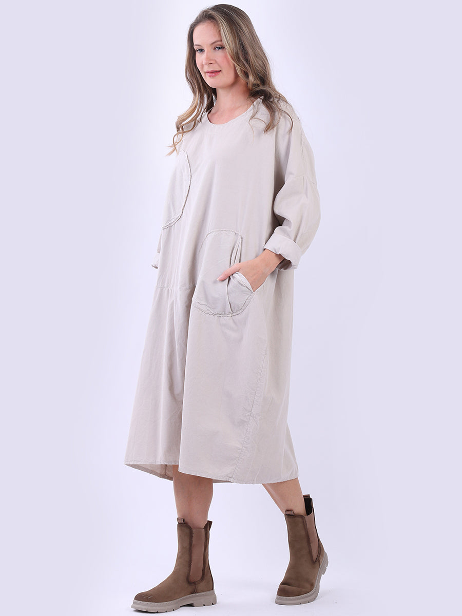 Women Solid Cotton Mid Length Dress