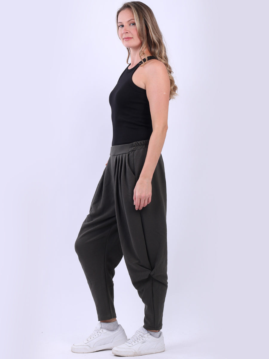 Ladies Pleated Comfy Wooly Trouser