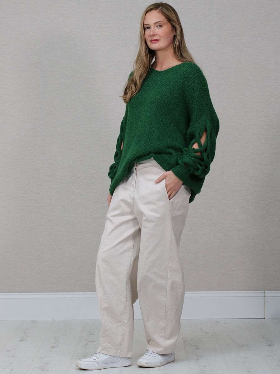 Oversized Solid Knit Boxy Jumper