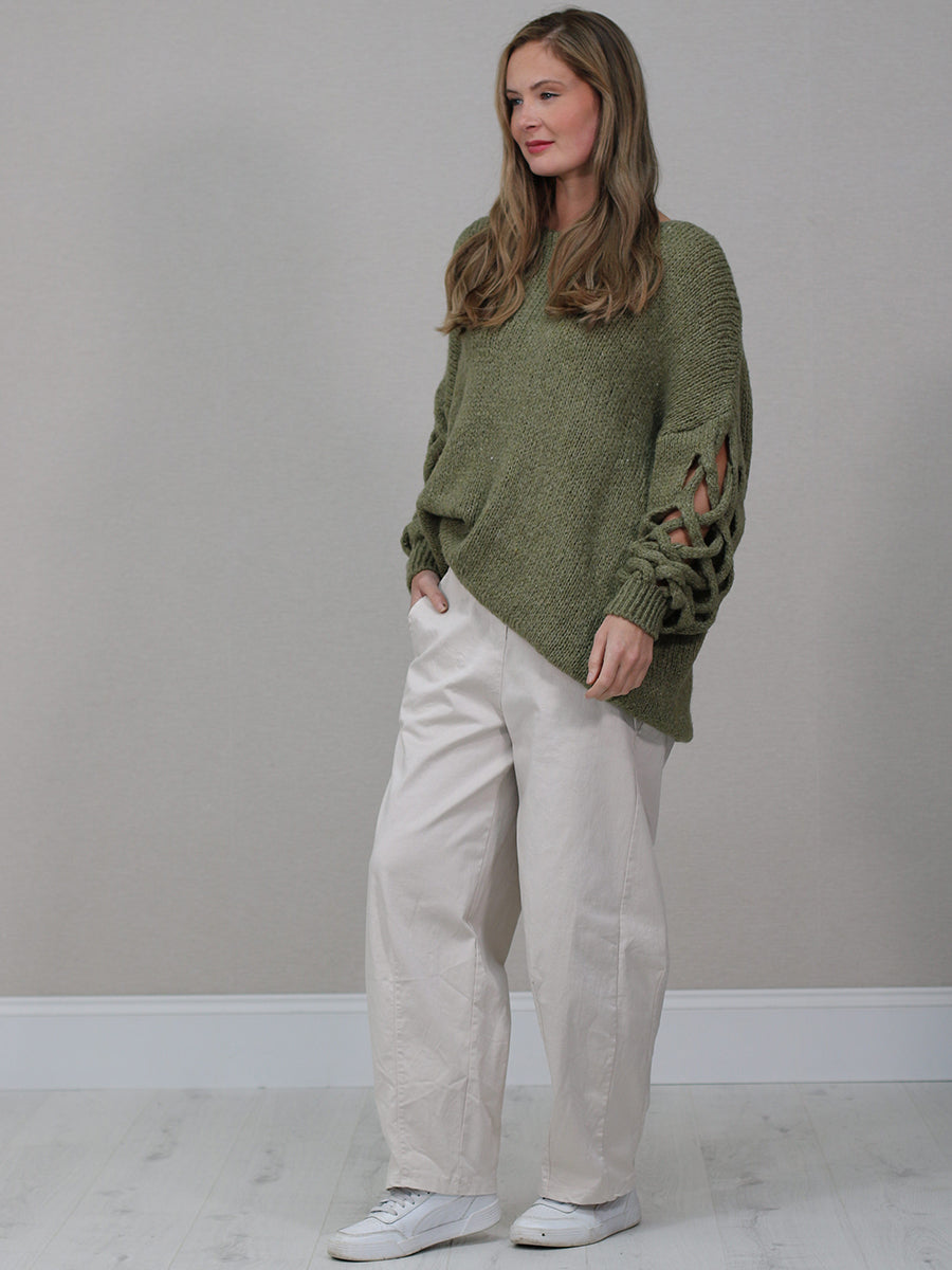 Oversized Solid Knit Boxy Jumper