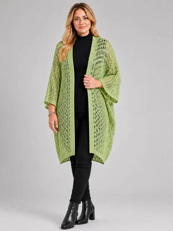 Italian Glitter Knit Open Front Cardigan