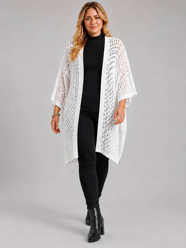 Italian Glitter Knit Open Front Cardigan