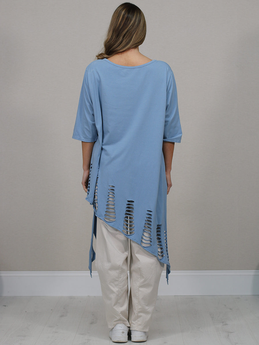 Plus Size Cutout Detail Cotton Top