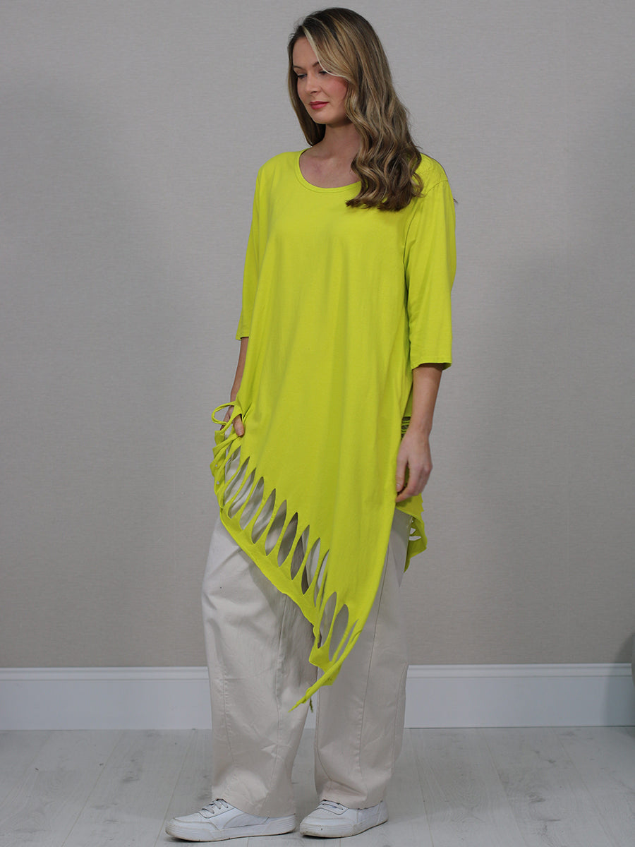 Plus Size Cutout Detail Cotton Top