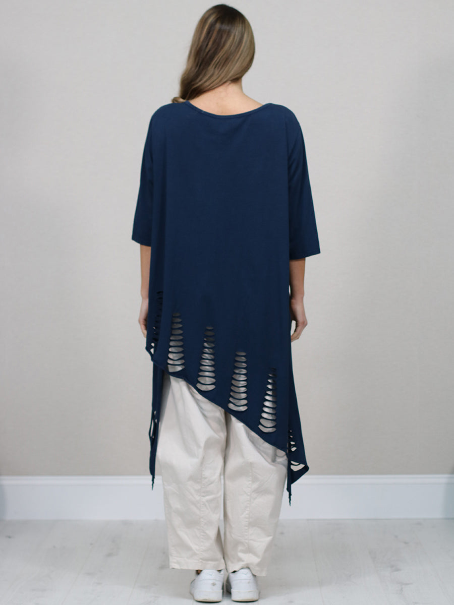Plus Size Cutout Detail Cotton Top