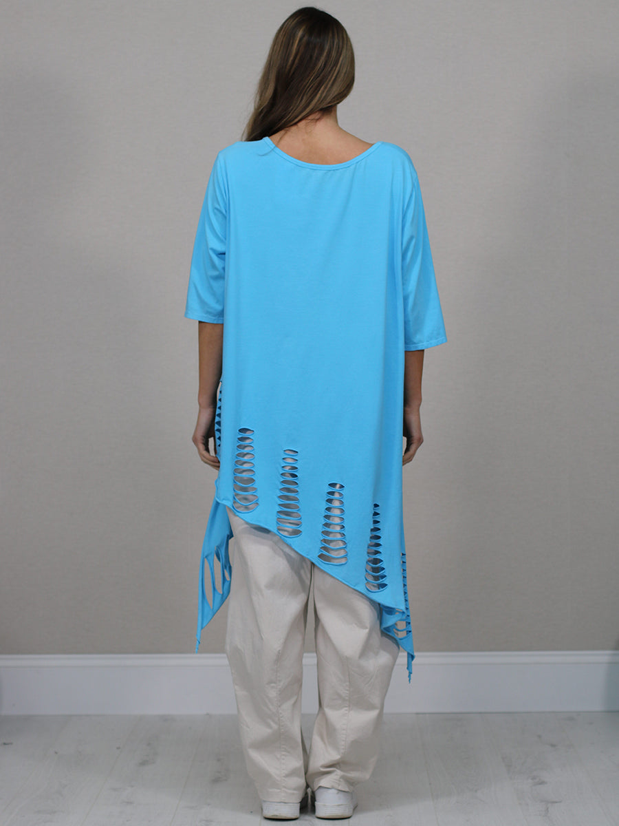 Plus Size Cutout Detail Cotton Top