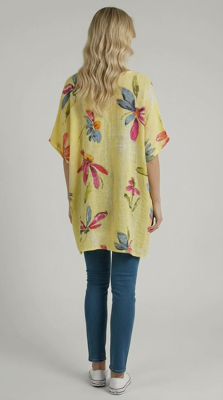 Plus Size Women Floral Tunic Top