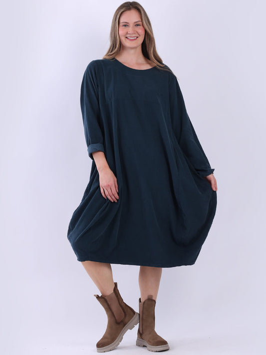 Cotton Corduroy Lagenlook Plus Size Dress