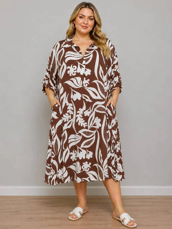 Ladies Side Pocket Formal Shirt Dress