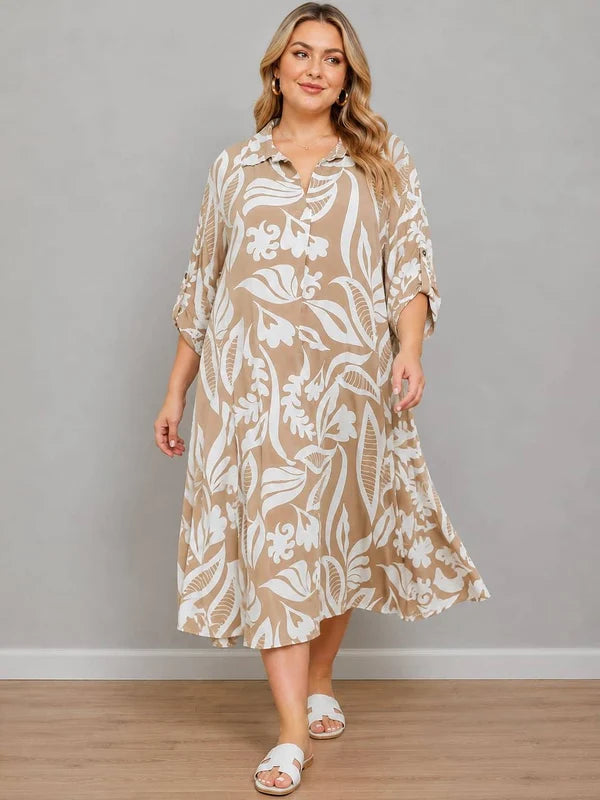Ladies Side Pocket Formal Shirt Dress