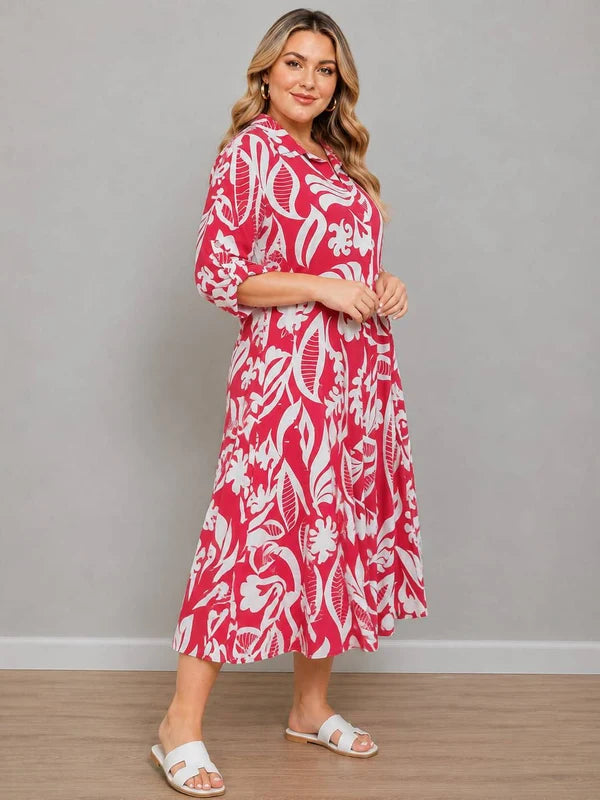 Ladies Side Pocket Formal Shirt Dress