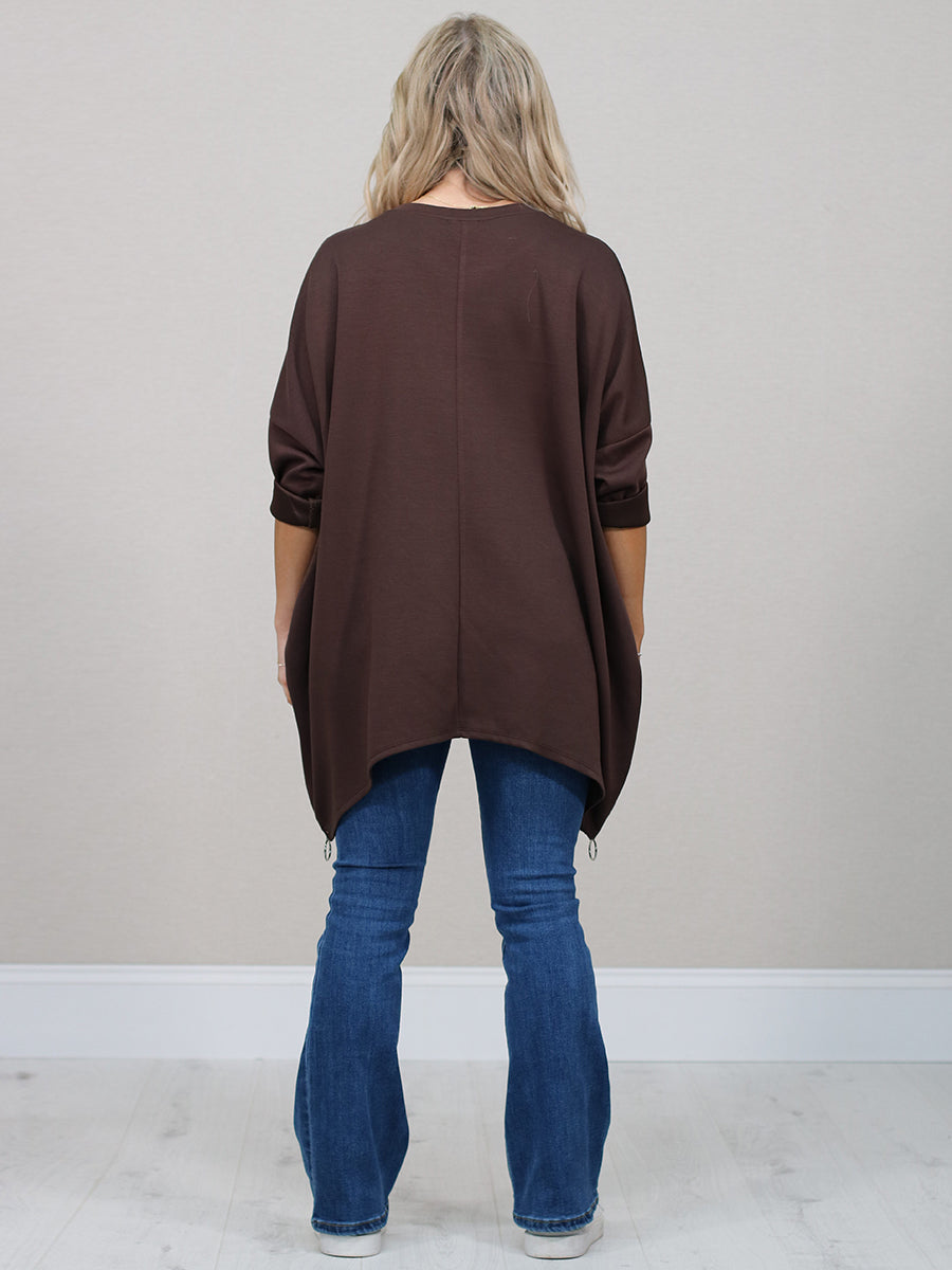 Italian Women Sequin Plus Size Baggy Shirt