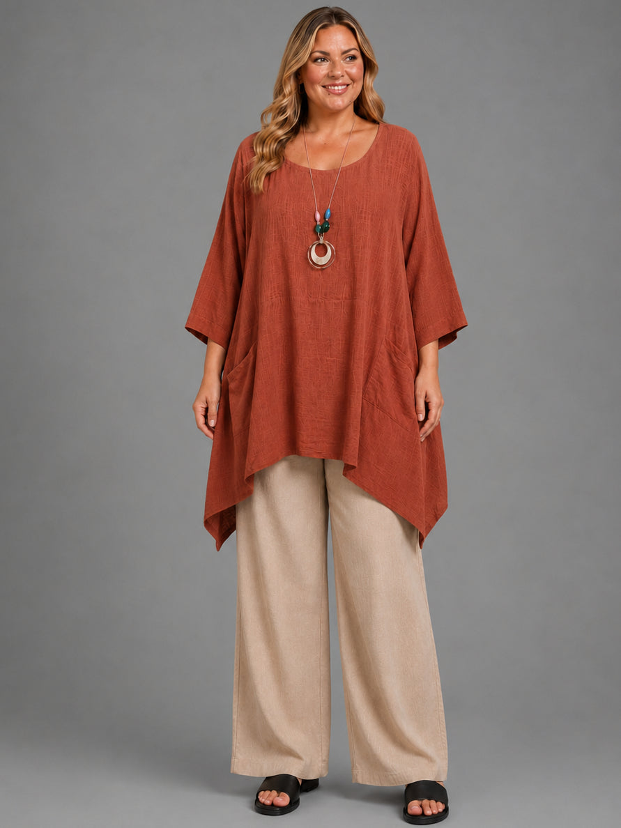 Plus Size Cotton Tunic Top Sugar Poppy