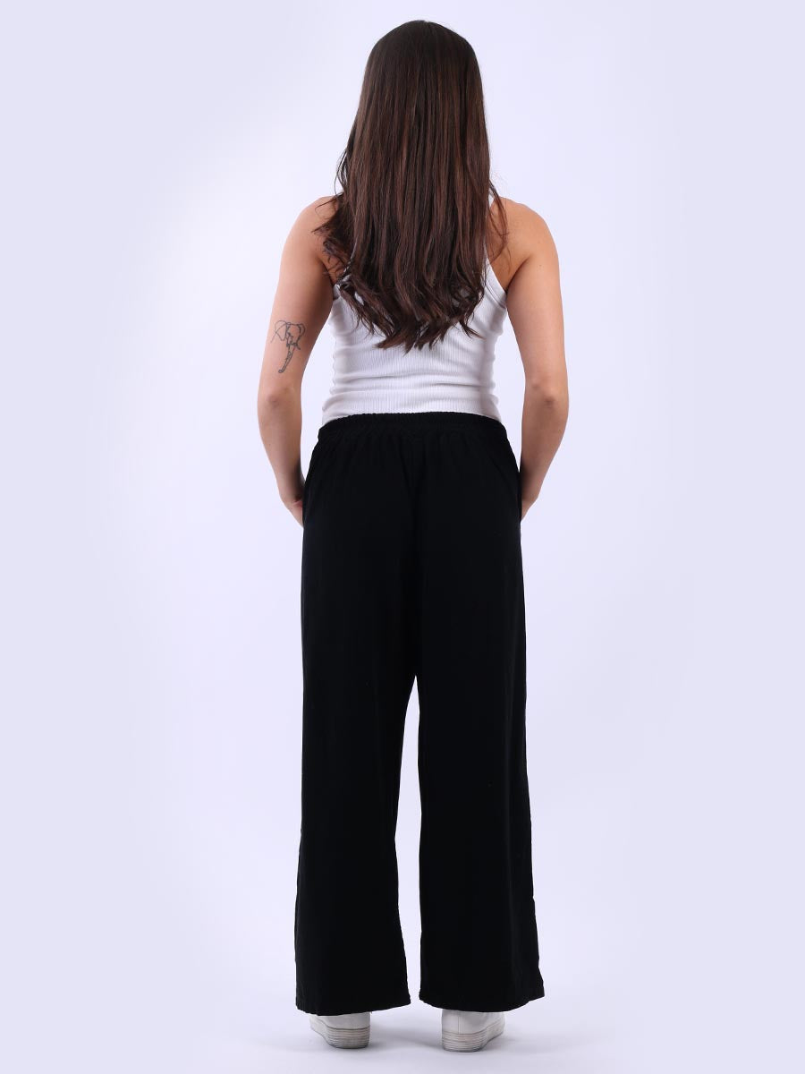 Cozy Side Pocket Cotton Corduroy Wide Leg Palazzo