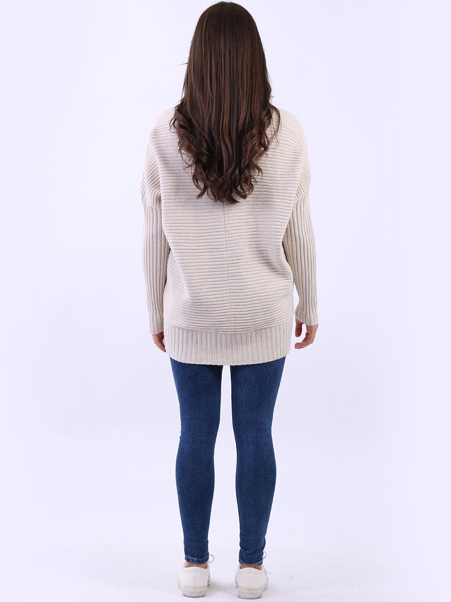 Women Baggy Knitted Plain Jumper