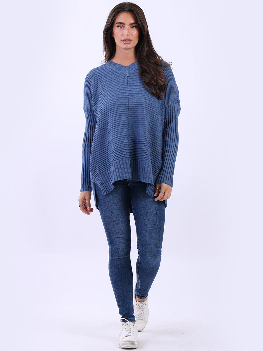 Women Baggy Knitted Plain Jumper