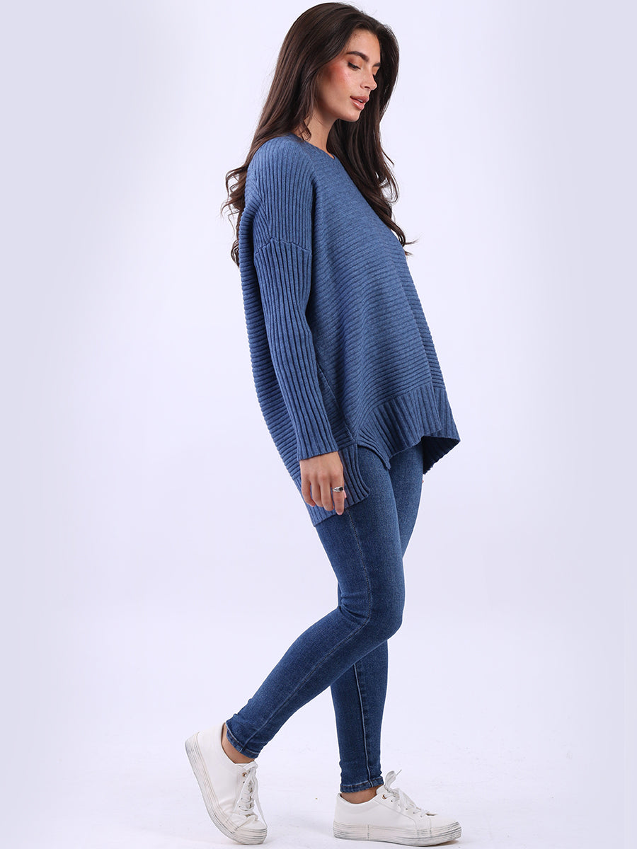 Women Baggy Knitted Plain Jumper