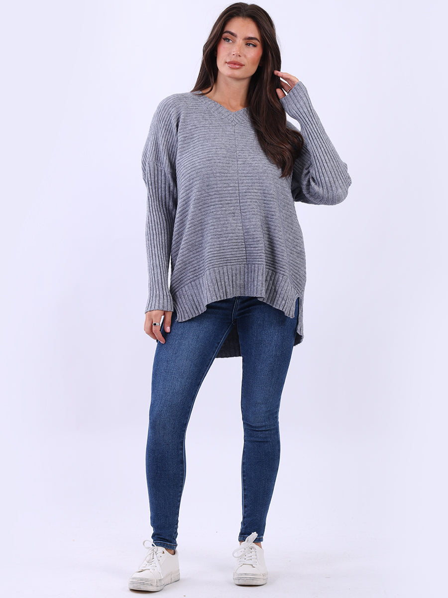 Women Baggy Knitted Plain Jumper