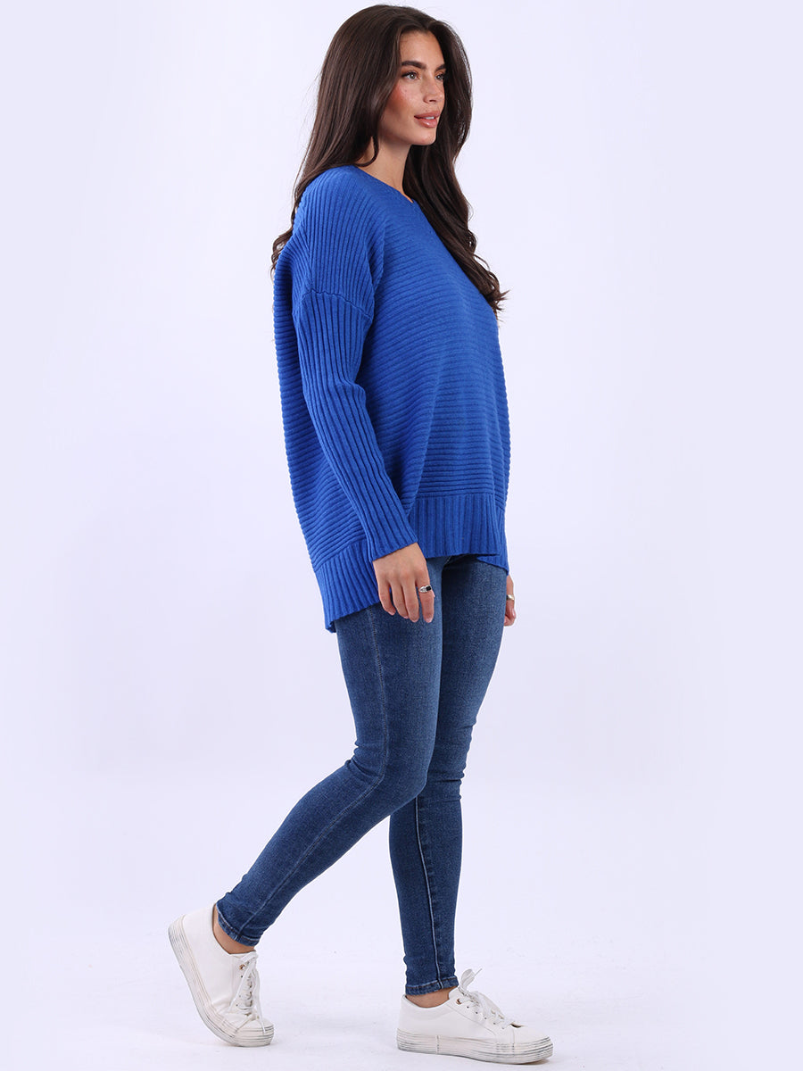 Women Baggy Knitted Plain Jumper