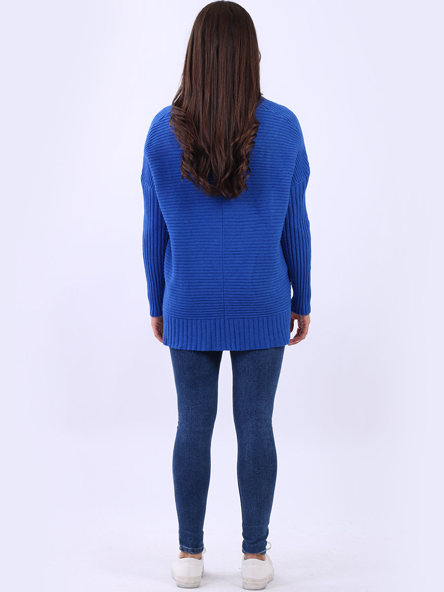 Women Baggy Knitted Plain Jumper