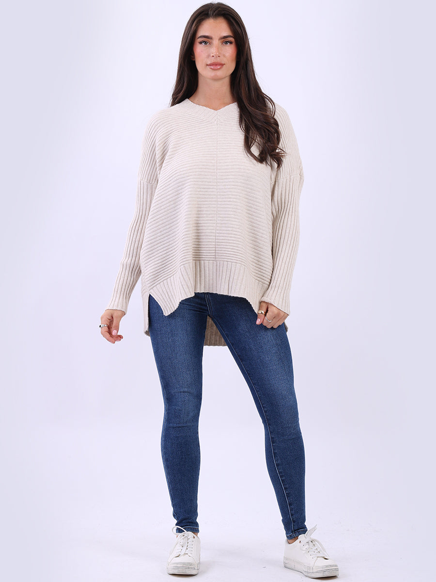 Women Baggy Knitted Plain Jumper