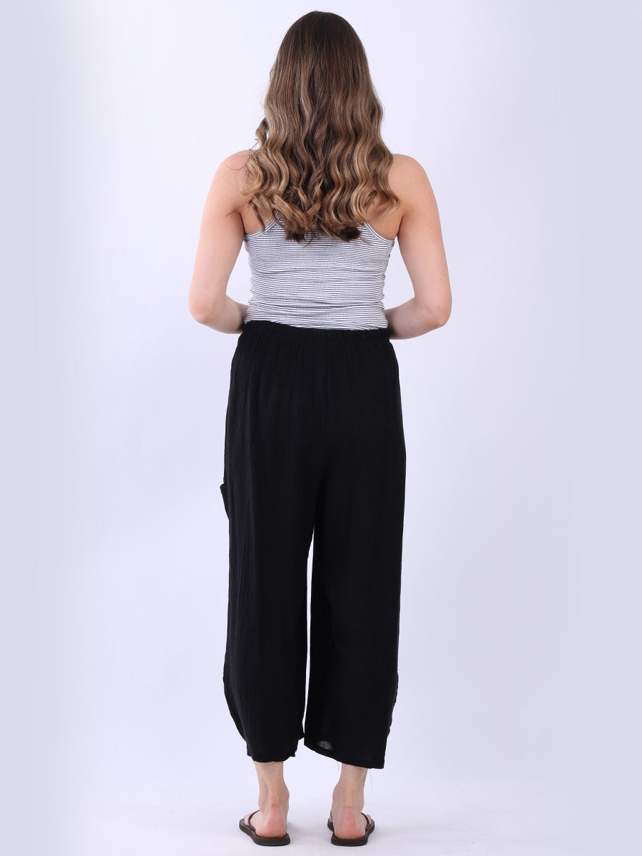 Wide Leg Vintage Washed Linen Culottes