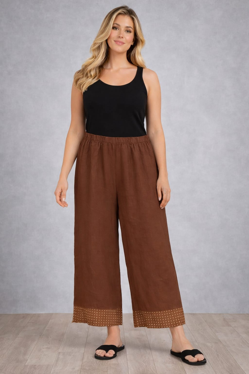 Women Linen Palazzo Chocolate