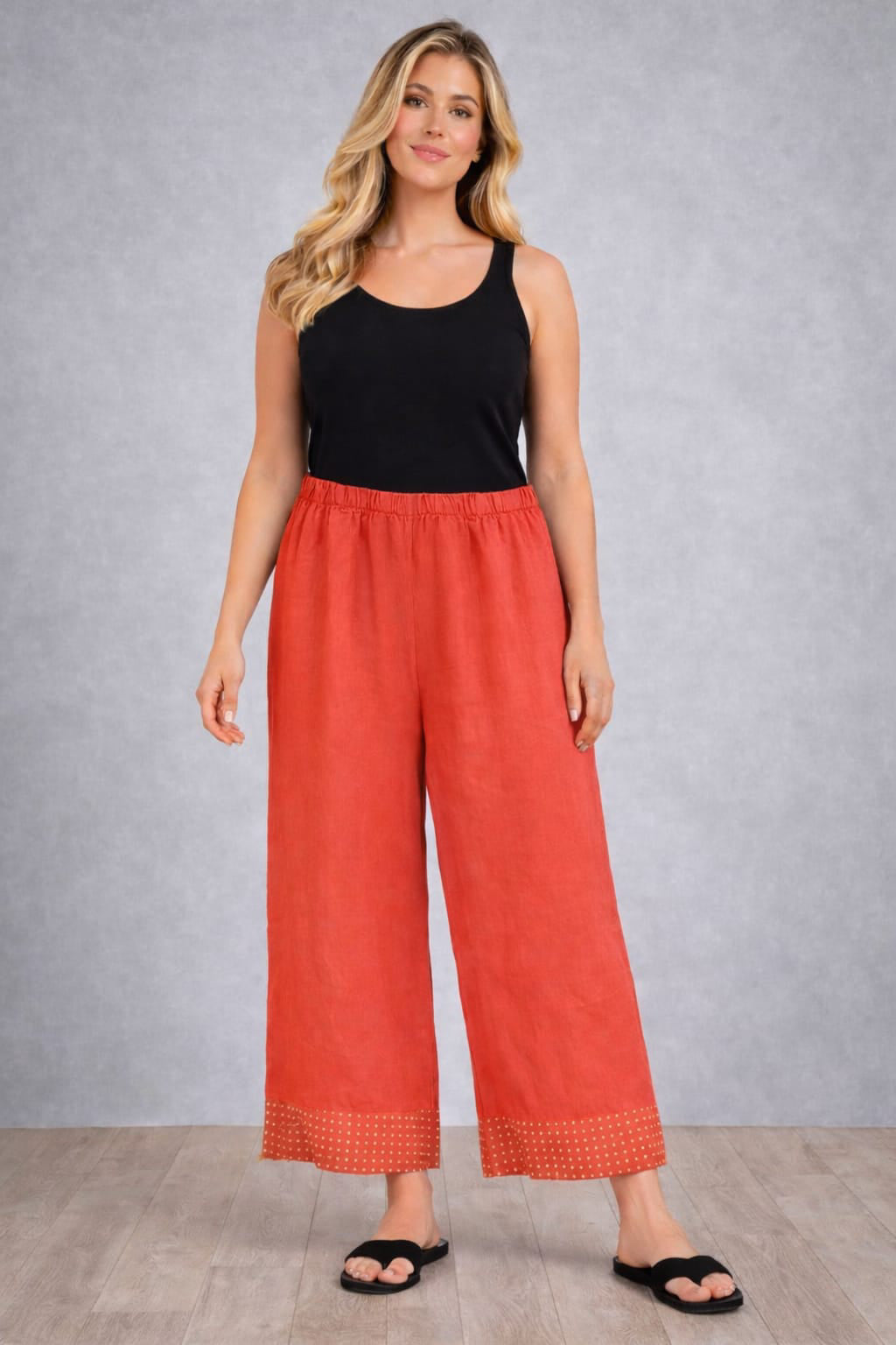 Women Linen Palazzo Coral