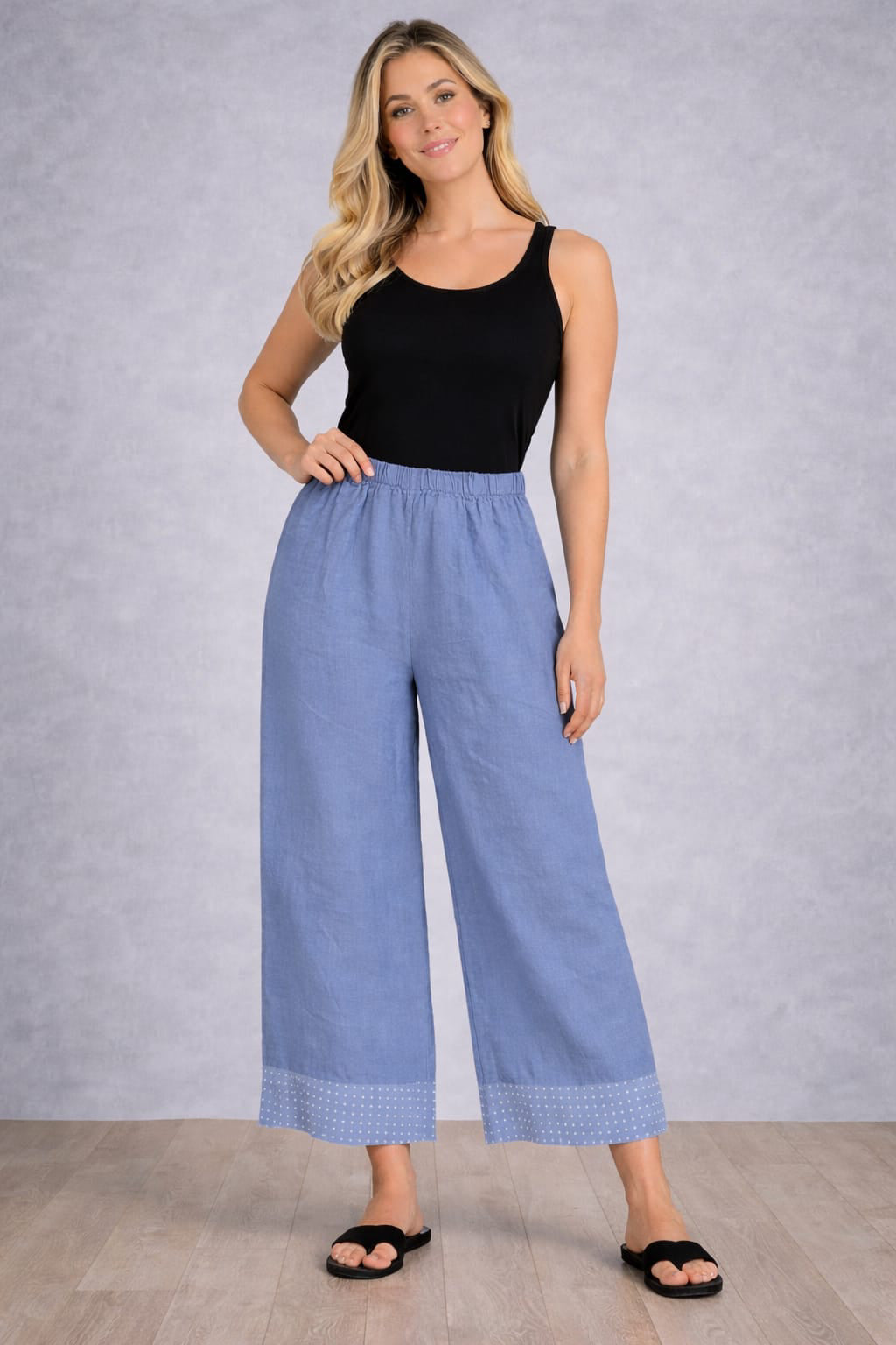 Women Linen Palazzo Denim