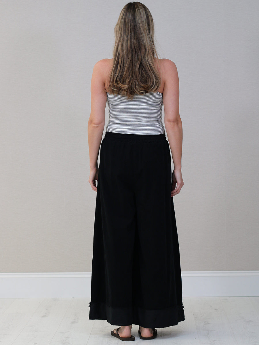 Solid Corduroy Wide Leg Palazzo