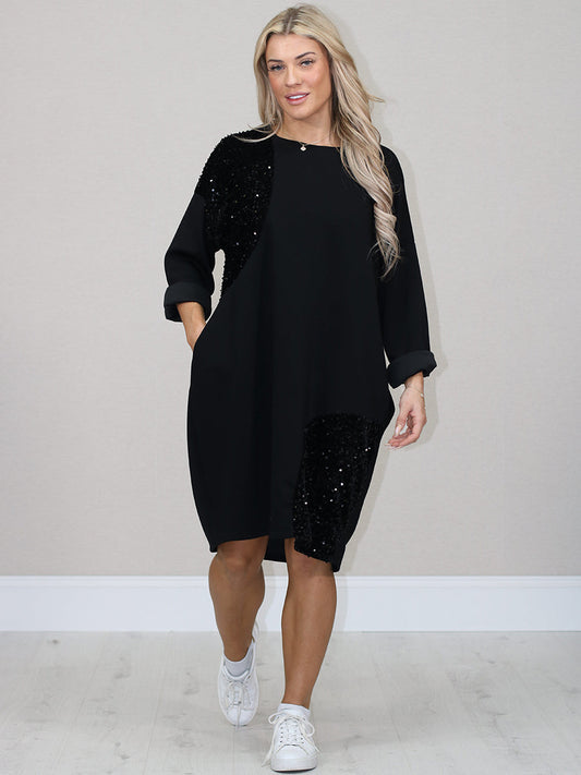 Plus Size Midi Dress Black