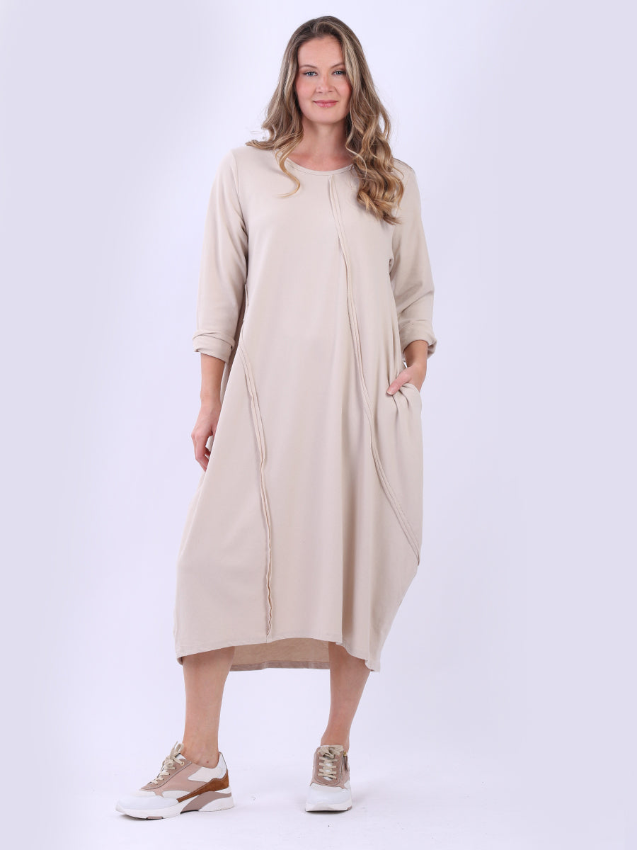 Plus Size Cotton Lagenlook Slouchy Dress