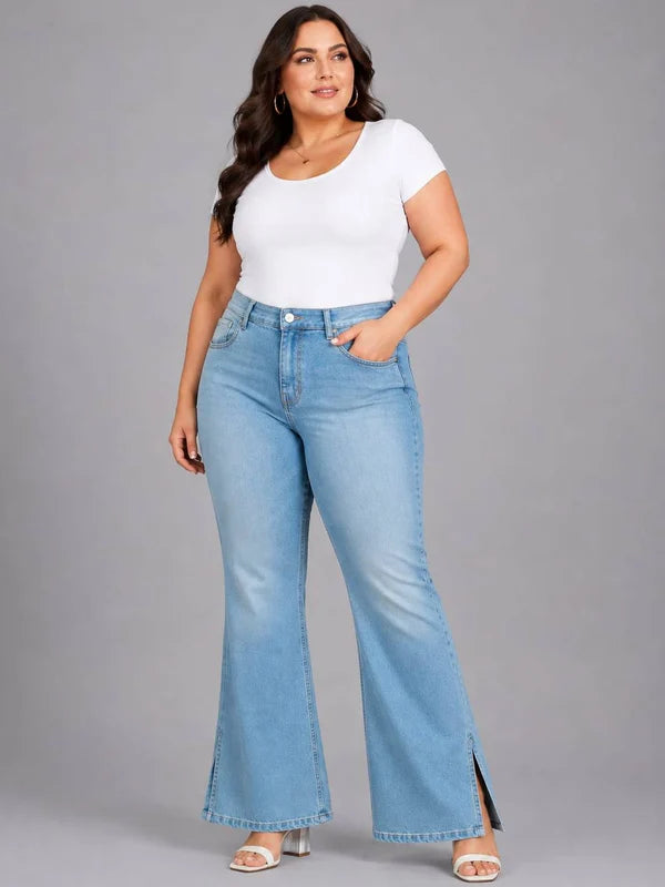 wide leg denim Jeans Light Denim