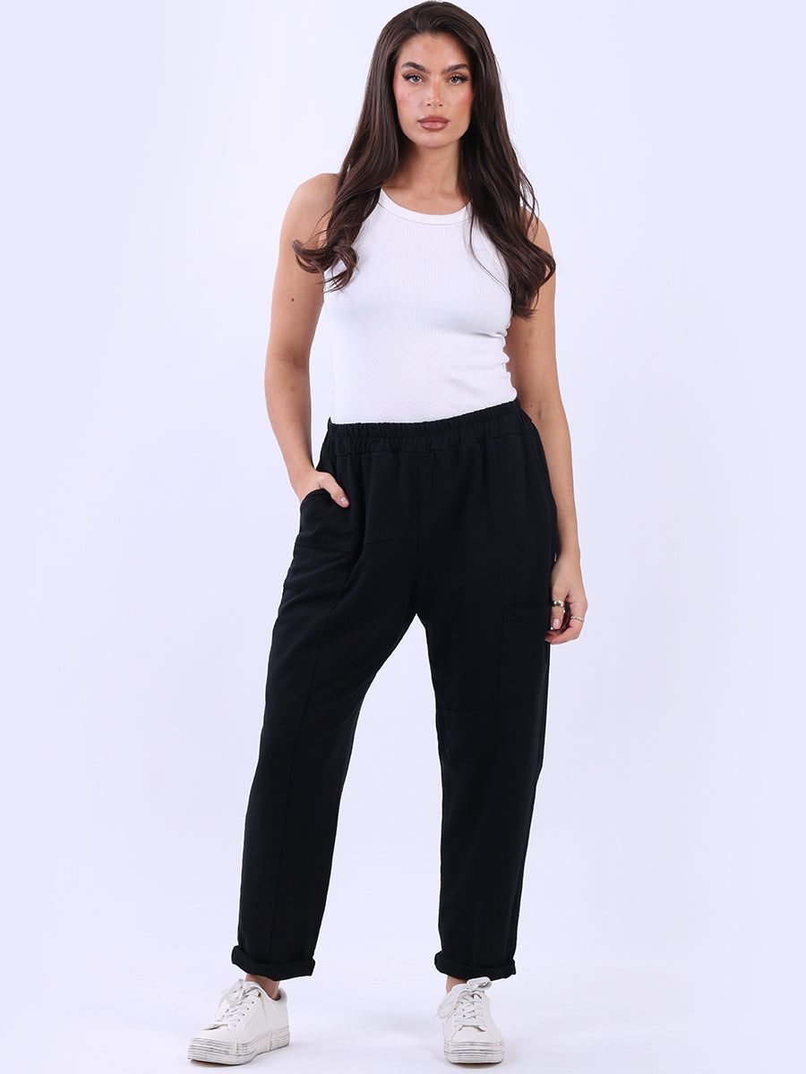 Women Solid Cotton Relaxed Fit Sweat Pant