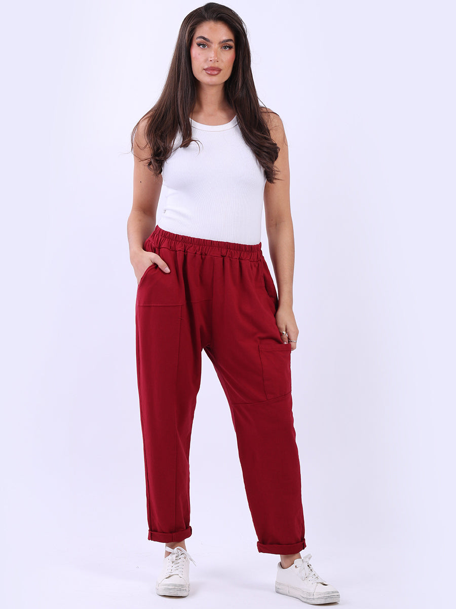 Women Solid Cotton Relaxed Fit Sweat Pant