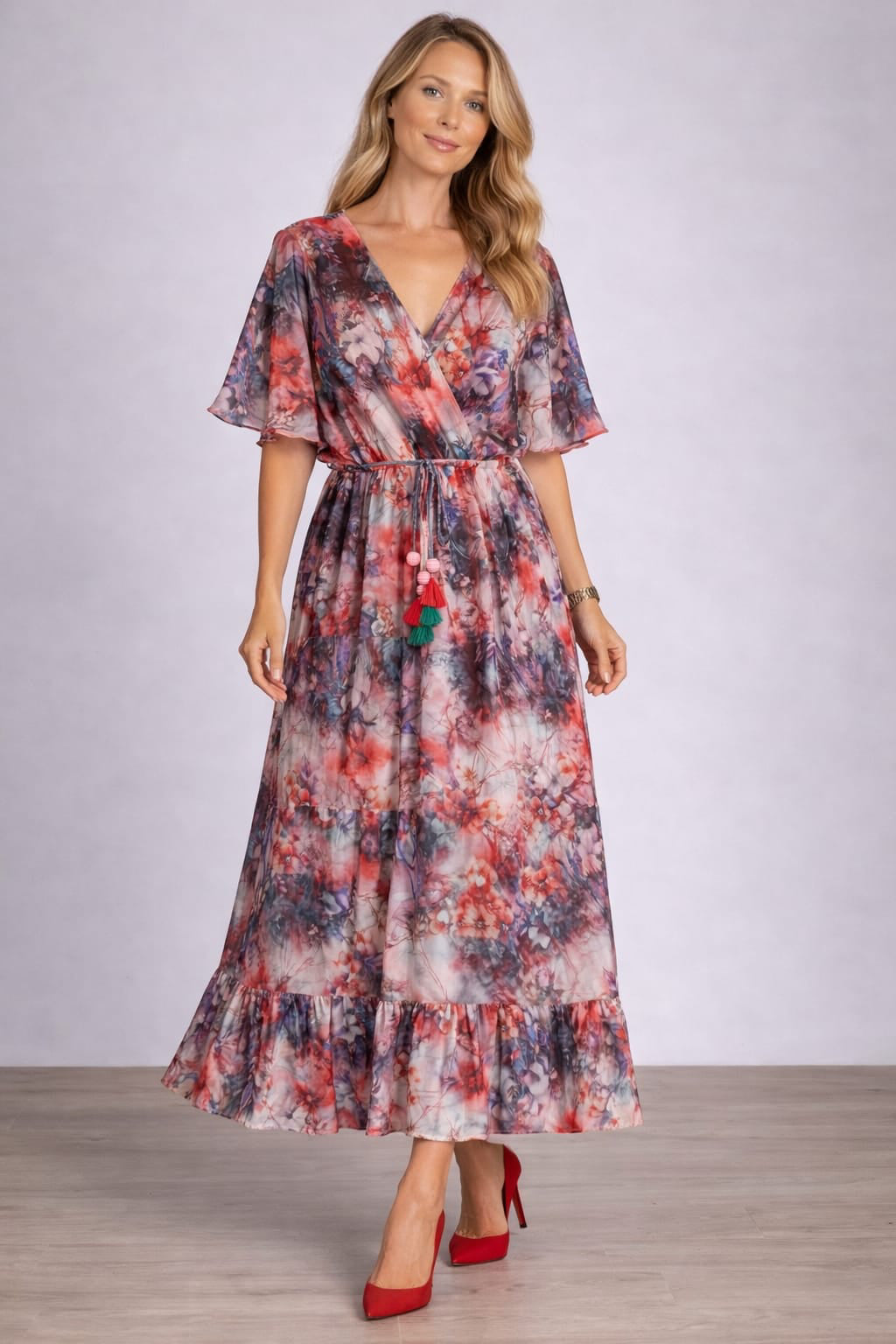 Boho Floral Maxi Beige