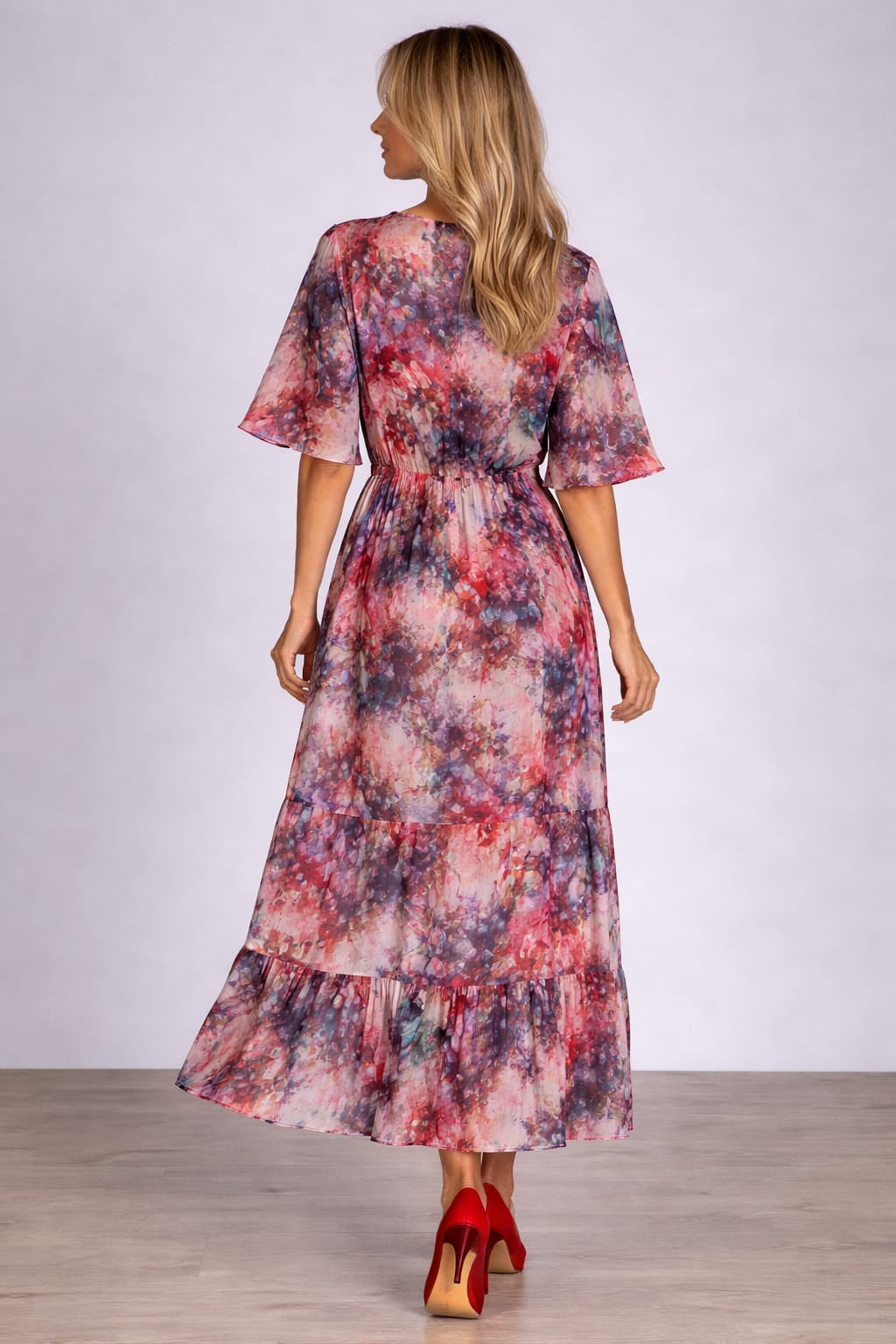 Floral Print Plus Size Women Boho Maxi Dress
