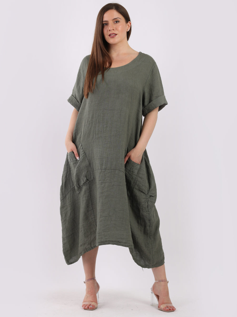 Plain Linen Lagenlook Dress