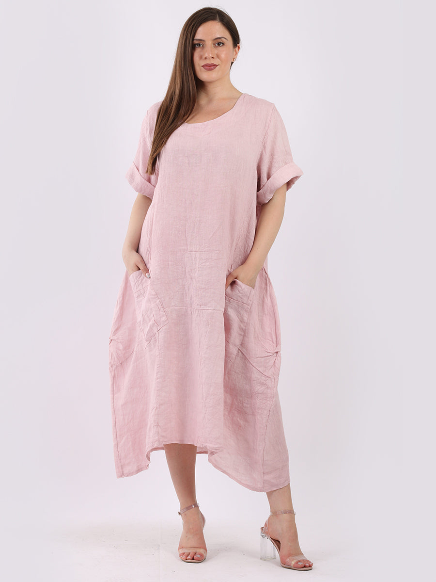 Plain Linen Lagenlook Dress