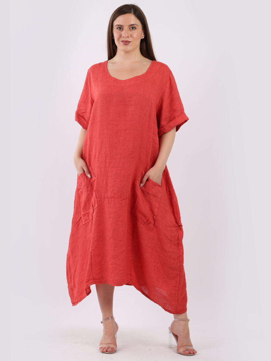 Plain Linen Lagenlook Dress