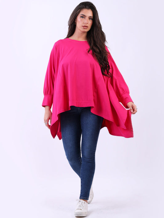 Plus Size Batwing Cotton Top