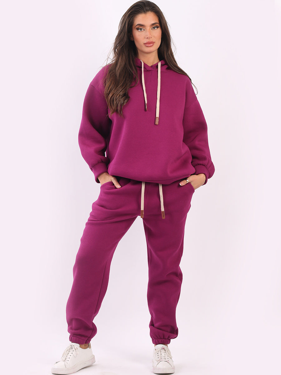 Plain Cotton Boxy Fleece Hoodie